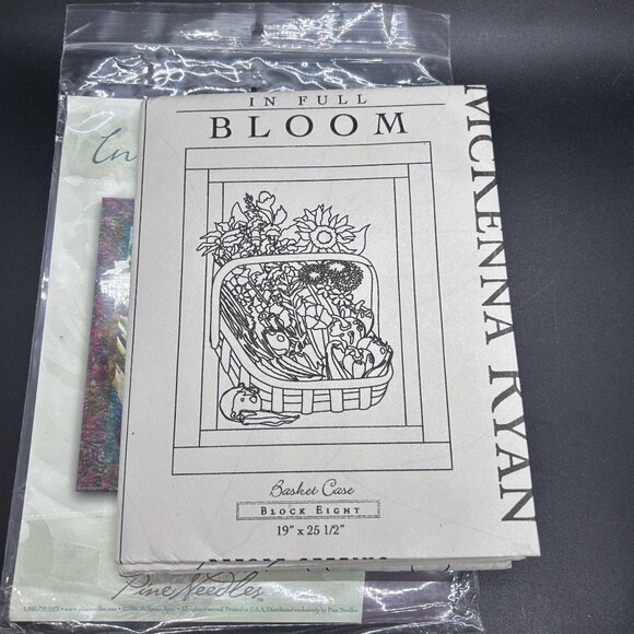 McKenna Ryan In Full Bloom “Basket Case” Block 8 Applique Quilt Sewing Pattern - Picture 4 of 5